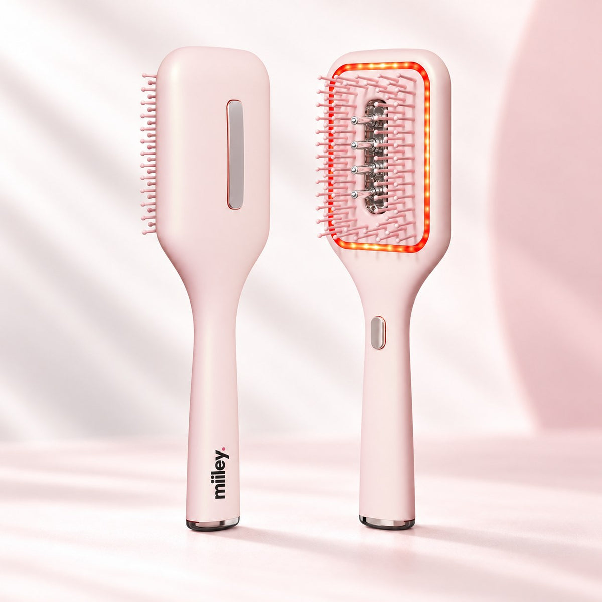Miiley Red Light Scalp Massage Comb, front and back